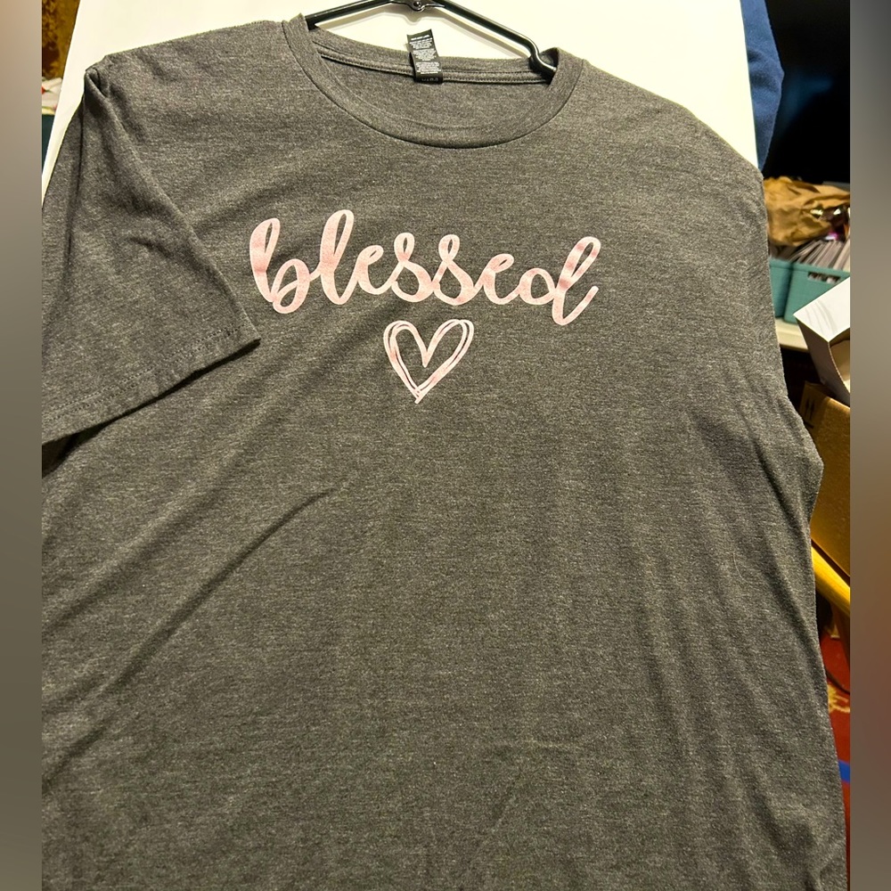 WOMEN’S CHRISTIAN T-SHIRT, UNISEX SIZE XL; NO STAINS OR FLAWS OF ANY KIND NOTED.